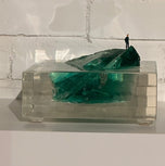 Climbing to the top of the green ”Iceberg” to find my Love