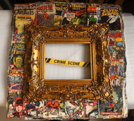 The Silver Surfer with the Avengers outframed the crime scene